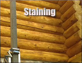 Owsley County, Kentucky Log Home Staining